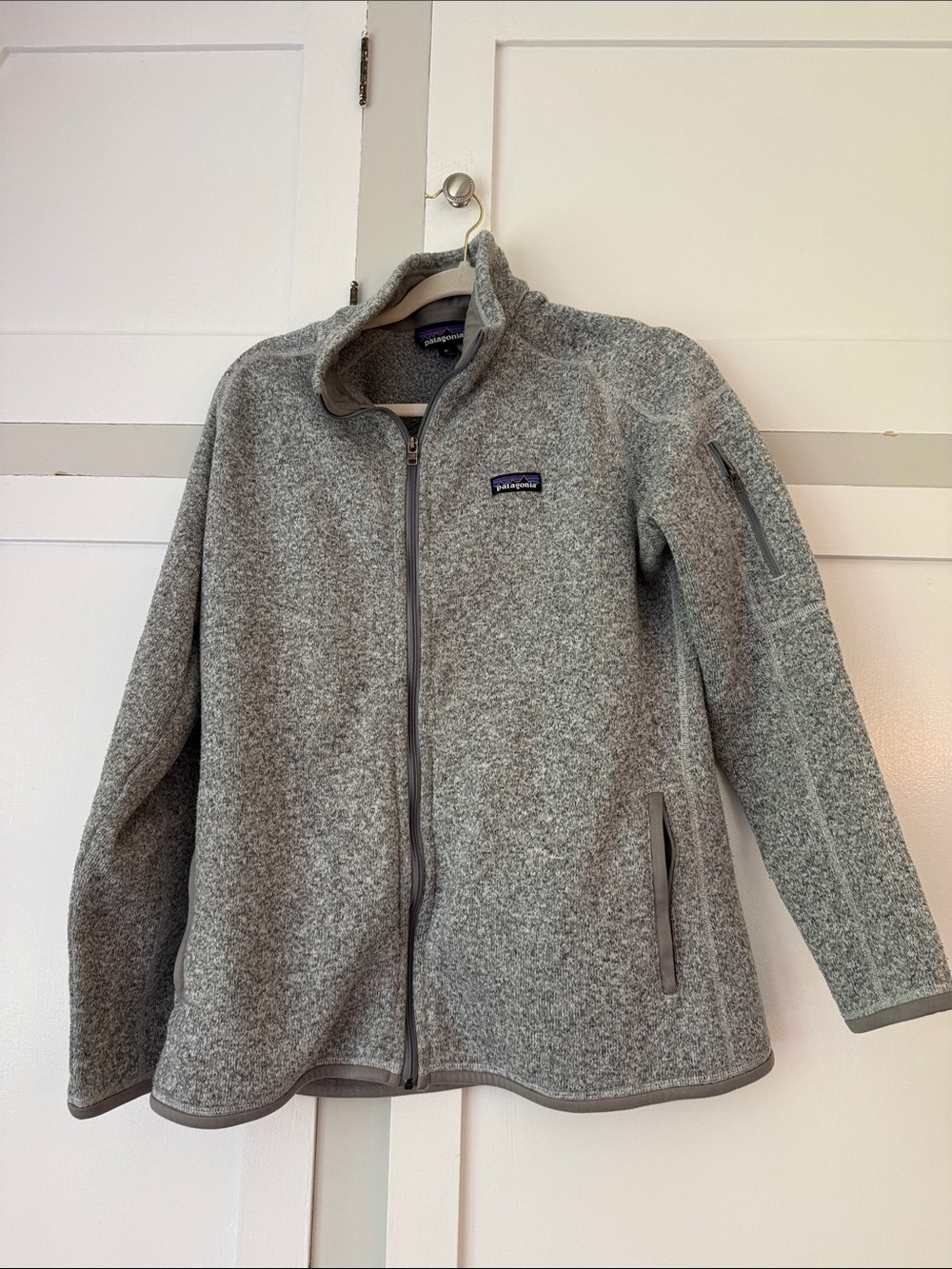 Patagonia Gray Full-Zip Fleece Jacket Womens XL better sweater style